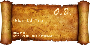 Odor Dóra névjegykártya