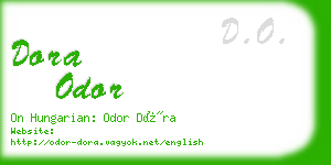 dora odor business card